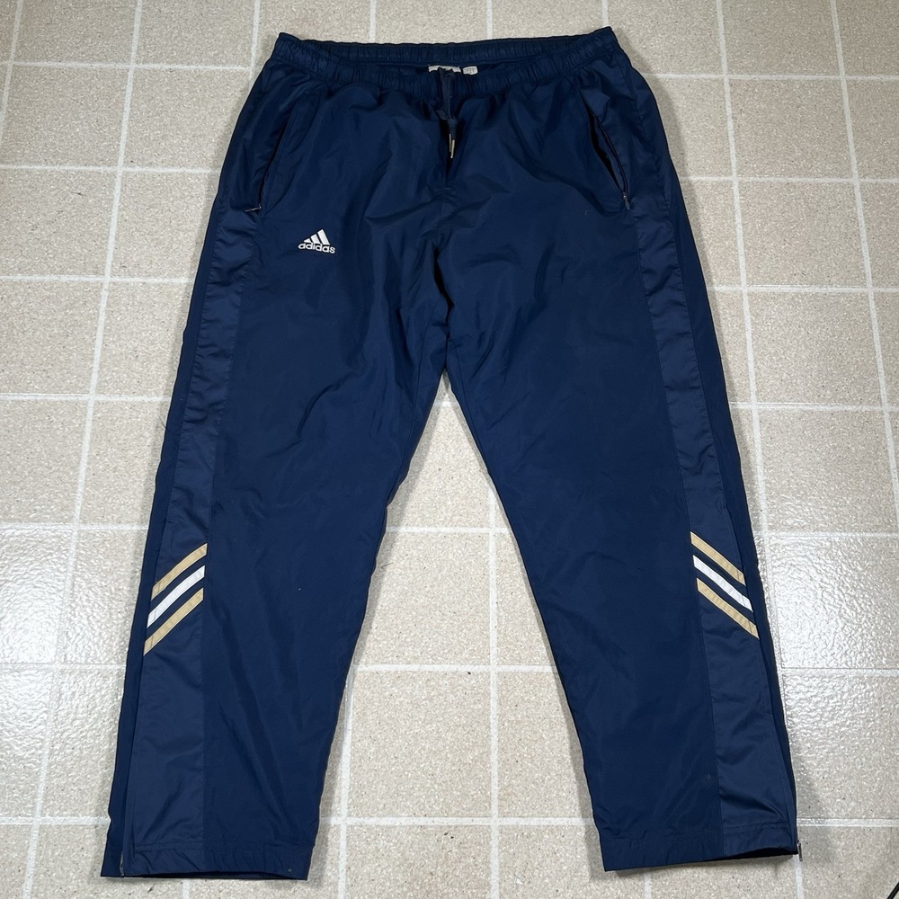 Adidas Vintage Y2K Track Suit Men's Size Sz L Nylon Windbreaker Navy Blue - Picture 8 of 16
